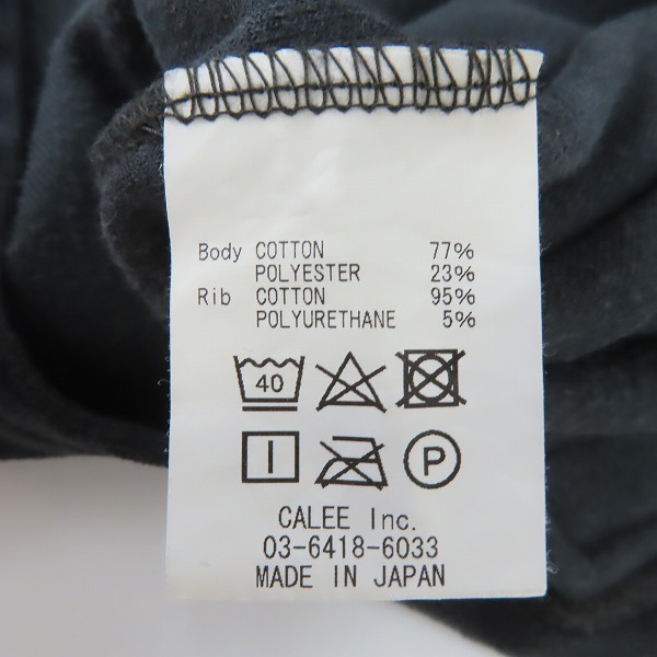 実際に弊社で買取させて頂いたCALEE/キャリー ハーフボタン プルオーバートレーナー/XLの画像 3枚目