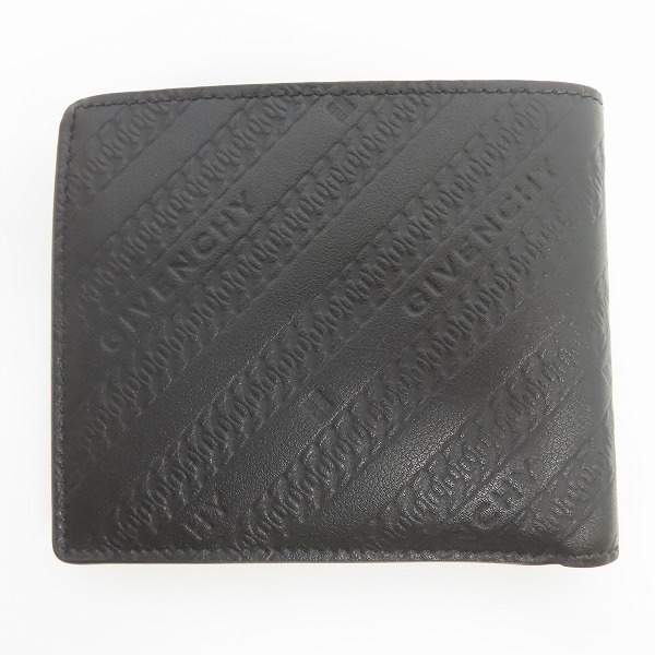 実際に弊社で買取させて頂いたGIVENCHY/ジバンシイ ロゴ型押し レザー二つ折り財布 の画像 1枚目