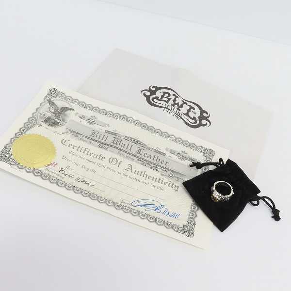 実際に弊社で買取させて頂いた【ギャラ付き】BWL/ビルウォールレザー 20TH ANNIVERSARY CZリング R215/16.5号-17号の画像 9枚目