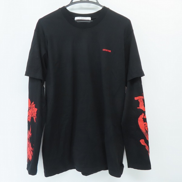 実際に弊社で買取させて頂いたGIVENCHY/ジバンシー Modern-fit Rose-print L/S レイヤード Tシャツ BM706W3Y2K/S
