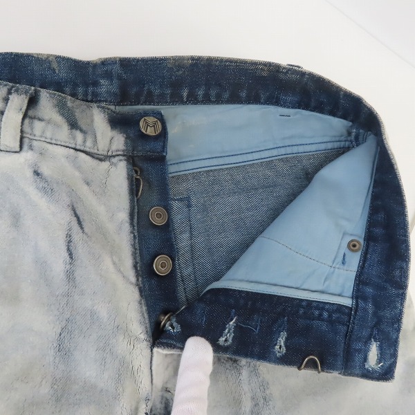 実際に弊社で買取させて頂いたMaison Martin Margiela 10/メゾンマルタンマルジェラ10 09AW フロッキー加工 ベロアパンツ/44の画像 2枚目