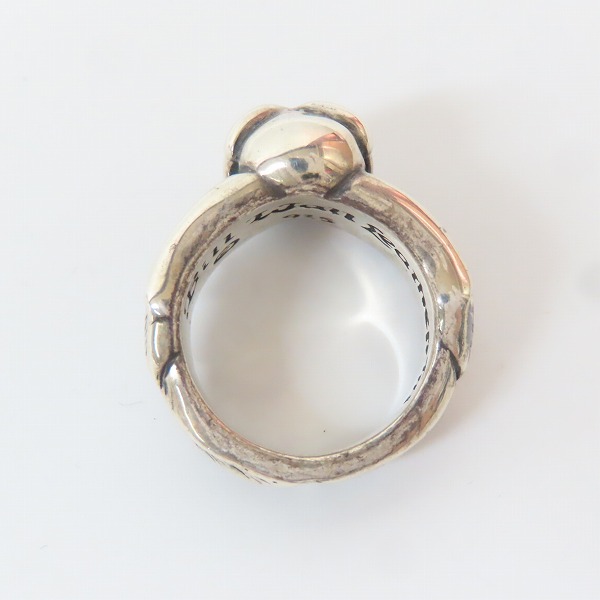 実際に弊社で買取させて頂いたBILL WALL LEATHER/ビルウォールレザー Wing w Good Luck Skull Ring/ウィング w グッドラックスカルリング/17-19号の画像 5枚目