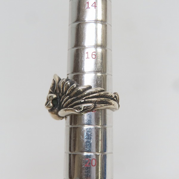実際に弊社で買取させて頂いたBILL WALL LEATHER/ビルウォールレザー Wing w Good Luck Skull Ring/ウィング w グッドラックスカルリング/17-19号の画像 9枚目