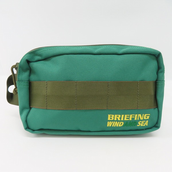実際に弊社で買取させて頂いたWIND AND SEA×BRIEFING GOLF/ウィンダンシー×ブリーフィング ダブルジップポーチ/グリーン