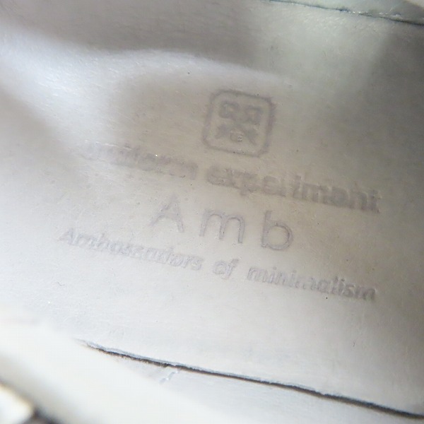 実際に弊社で買取させて頂いたuniform experiment/ユニフォームエクスペリメント Amb別注 VELCRO SNEAKERS スニーカー /44の画像 6枚目
