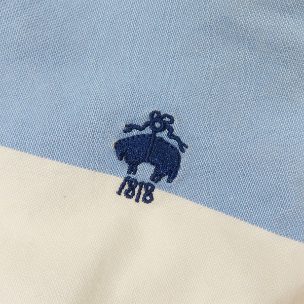 実際に弊社で買取させて頂いたBROOKS BROTHERS/ブルックスブラザーズ ワンポイント刺繍 マルチカラーデザイン ボタンダウンシャツ/Sの画像 5枚目