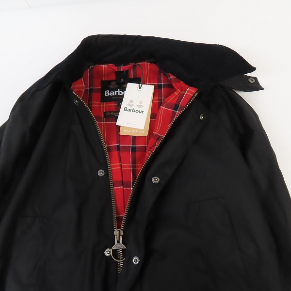実際に弊社で買取させて頂いた【未使用】Barbour/ バブアー ASHBY WAX JACKET/アシュビー オイルドワックスジャケット MWX0339BK71/Sの画像 2枚目