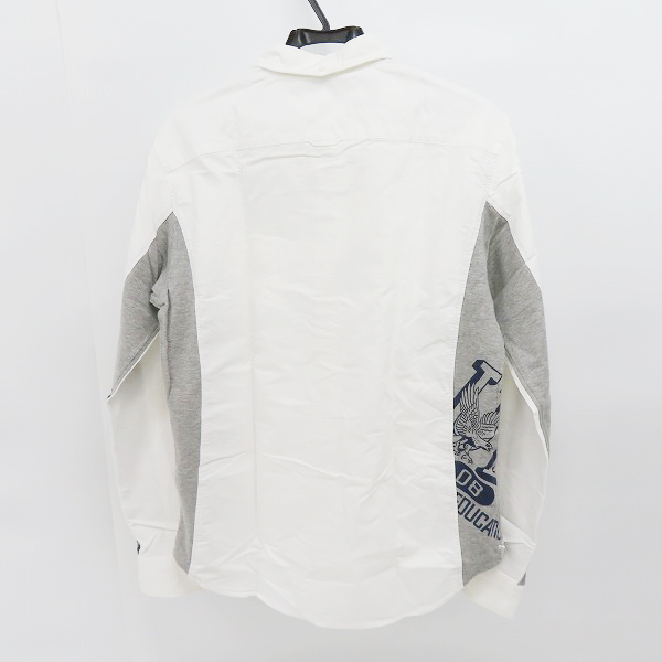 実際に弊社で買取させて頂いたuniform experiment/ユニフォームエクスペリメント whiteline RECONSTRUCTED SIDE PANEL B.D SHIRT UE-145020/3の画像 1枚目