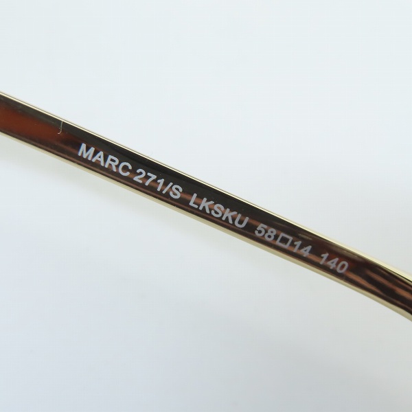 実際に弊社で買取させて頂いたMarc Jacobs/マークジェイコブス ダブルブリッジ /ティアドロップ サングラス MARC 271/Sの画像 7枚目