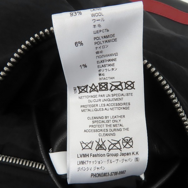 実際に弊社で買取させて頂いた【JPタグ】GIVENCHY/ジバンシー 袖レザー バイカー フーデッドジャケット BM00516003/46の画像 6枚目