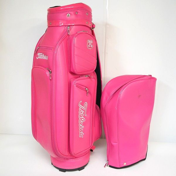 実際に弊社で買取させて頂いたTitleist/タイトリスト レディース ゴルフ 5分割キャディバッグ ピンクの画像 1枚目