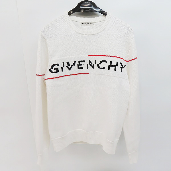 実際に弊社で買取させて頂いた【JPタグ】GIVENCHY/ジバンシィ 19AW スプリットロゴデザイン ニットセーター BM90B4401M/M