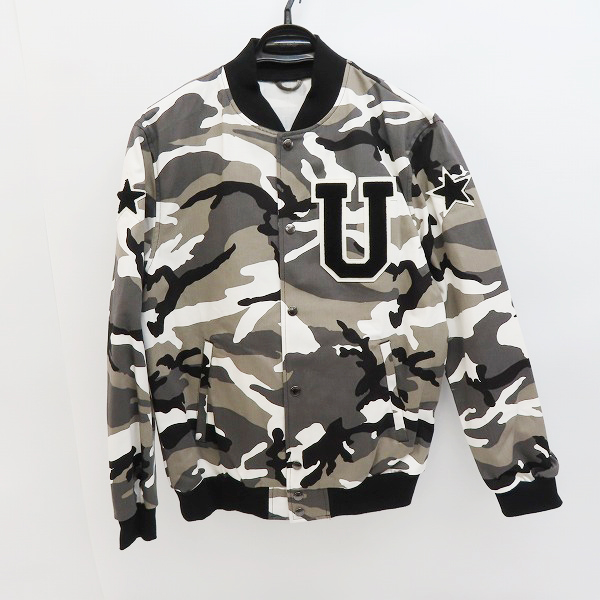 実際に弊社で買取させて頂いたuniform experiment/ユニフォームエクスペリメント CAMOUFLAGE STADIUM BLOUSON スタジャン UE-170014 グレー系/3の画像 1枚目