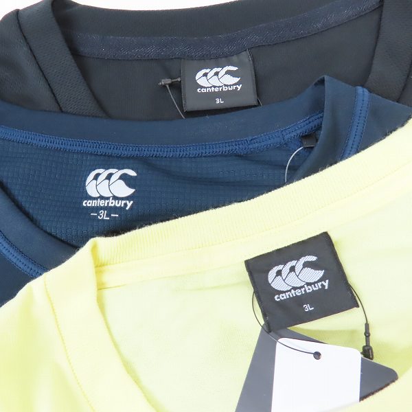 実際に弊社で買取させて頂いた【未使用】CANTERBURY/カンタベリー 半袖Tシャツ 3点セット/3Lの画像 2枚目