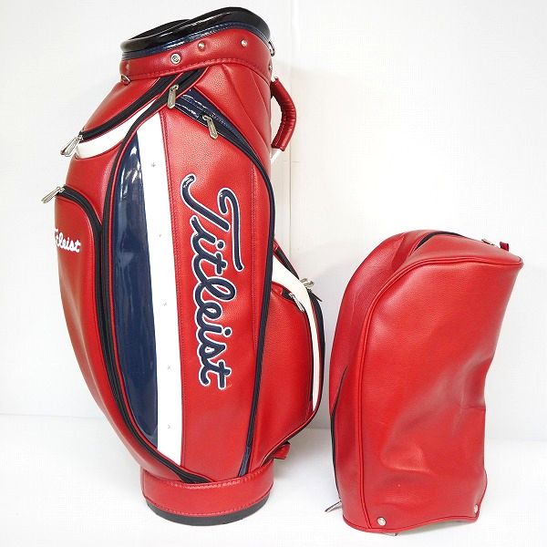 実際に弊社で買取させて頂いたTitleist/タイトリスト CB631 ゴルフ 9型 5分割キャディバッグ レッド の画像 1枚目