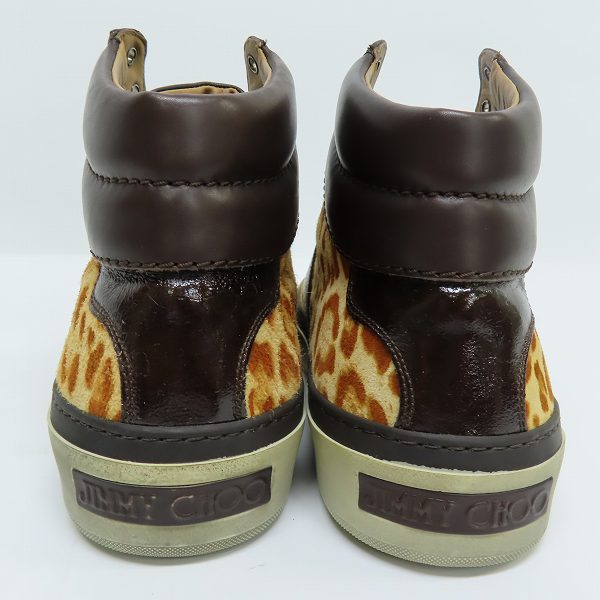 実際に弊社で買取させて頂いたJIMMY CHOO/ジミーチュウ レオパード柄 ハイカットスニーカー 43の画像 1枚目