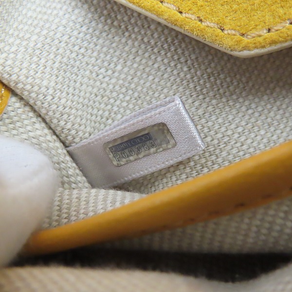 実際に弊社で買取させて頂いたJIMMY CHOO/ジミーチュウ スエード×レザー ハンドバッグの画像 5枚目