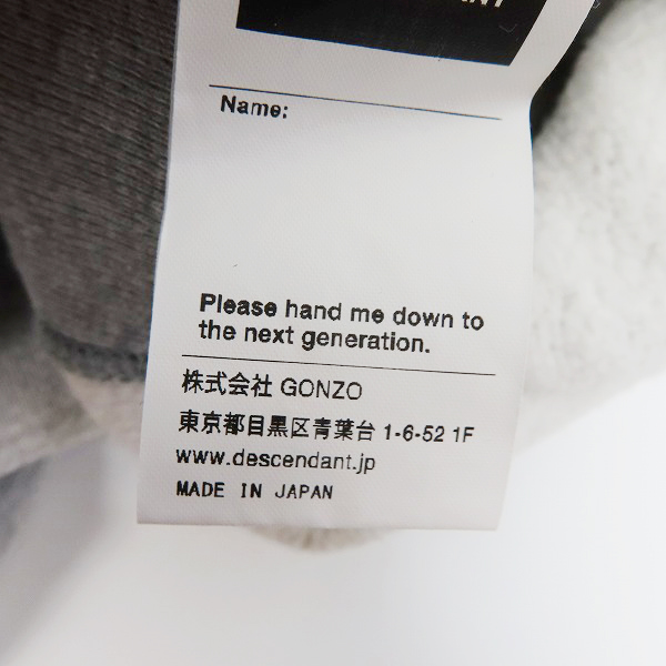 実際に弊社で買取させて頂いたDESCENDANT/ディセンダント トレーナー/2の画像 4枚目