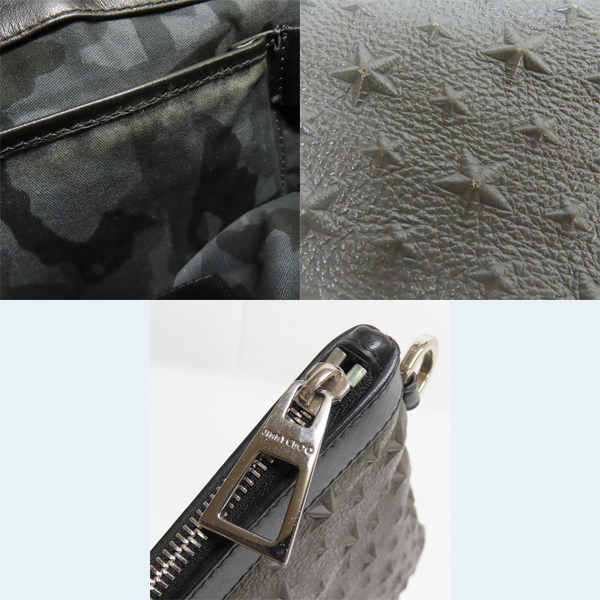 実際に弊社で買取させて頂いたJIMMY CHOO/ジミー チュウ DEREK/デレク スタースタッズ クラッチバッグの画像 6枚目