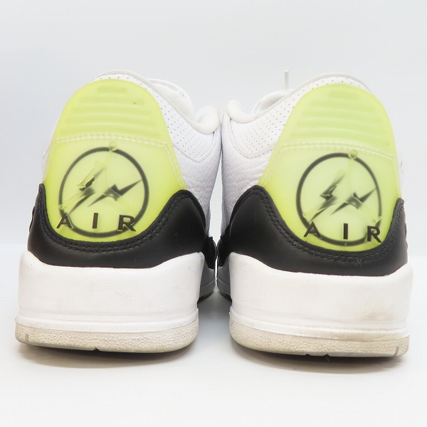 実際に弊社で買取させて頂いたFRAGMENT DESIGN×NIKE/フラグメントデザイン×ナイキ AIR JORDAN 3 エアジョーダン3 ホワイト/ブラック DA3595-100/26.5の画像 1枚目