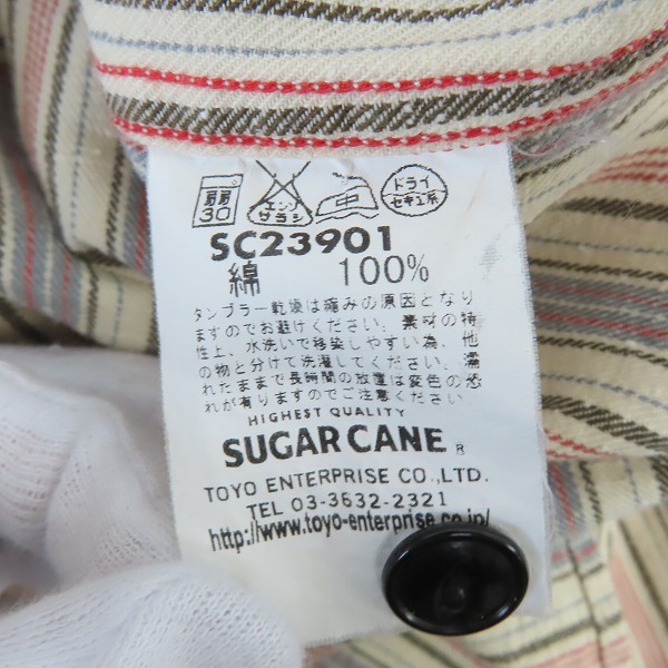 実際に弊社で買取させて頂いたSUGAR CANE/シュガーケーン ネルシャツ SC23901/Mの画像 4枚目