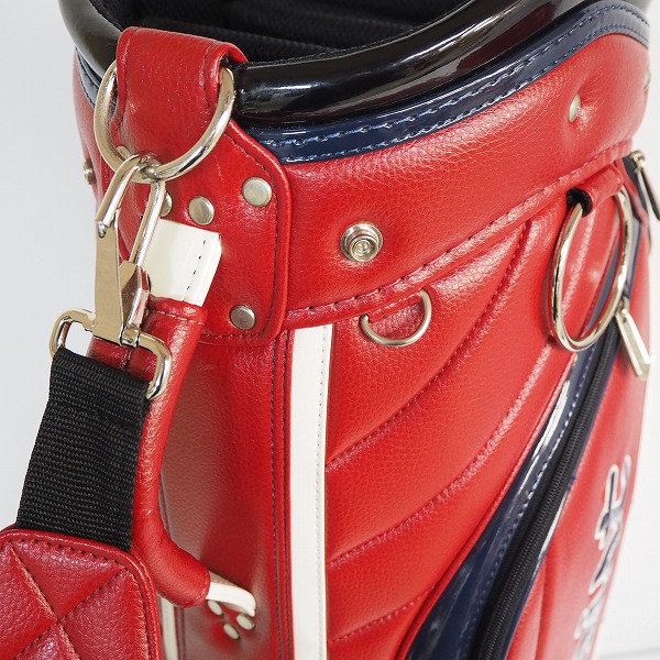 実際に弊社で買取させて頂いたTitleist/タイトリスト CB631 ゴルフ 9型 5分割キャディバッグ レッド の画像 4枚目