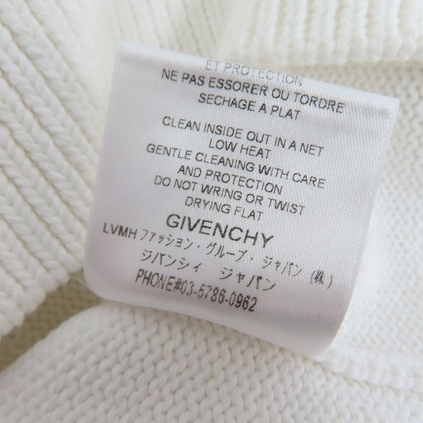 実際に弊社で買取させて頂いた【JPタグ】GIVENCHY/ジバンシィ 19AW スプリットロゴデザイン ニットセーター BM90B4401M/Mの画像 5枚目