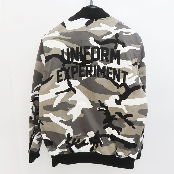実際に弊社で買取させて頂いたuniform experiment/ユニフォームエクスペリメント CAMOUFLAGE STADIUM BLOUSON スタジャン UE-170014 グレー系/3