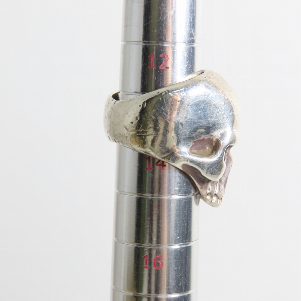 実際に弊社で買取させて頂いた【ギャラ付き】CRAZY PIG/クレイジーピッグ 365個限定 キース スカルリング 12.5-14.5号の画像 7枚目