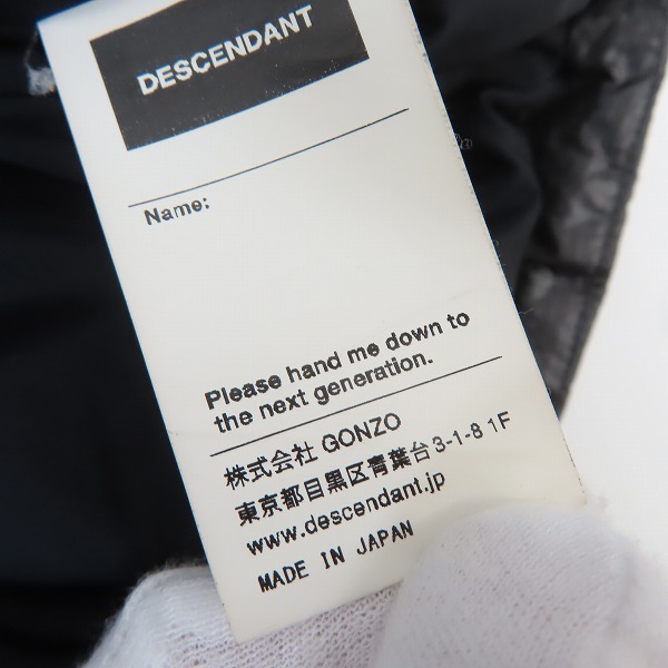 実際に弊社で買取させて頂いたDESCENDANT/ディセンダント クジラロゴ ダウンジャケット/2の画像 3枚目