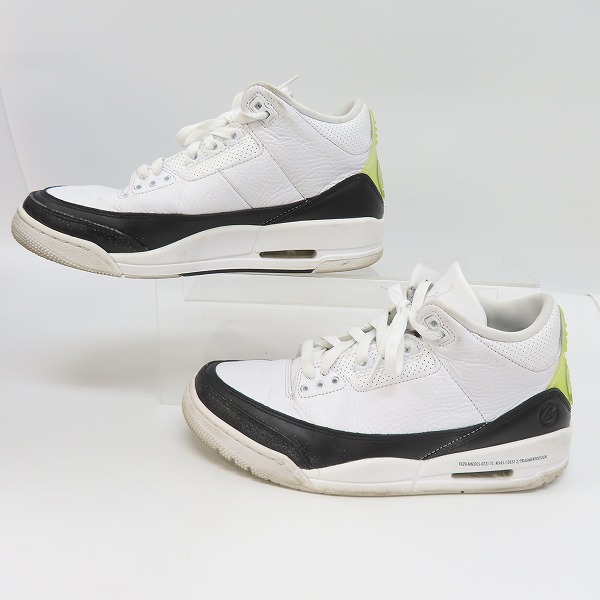 実際に弊社で買取させて頂いたFRAGMENT DESIGN×NIKE/フラグメントデザイン×ナイキ AIR JORDAN 3 エアジョーダン3 ホワイト/ブラック DA3595-100/26.5の画像 3枚目