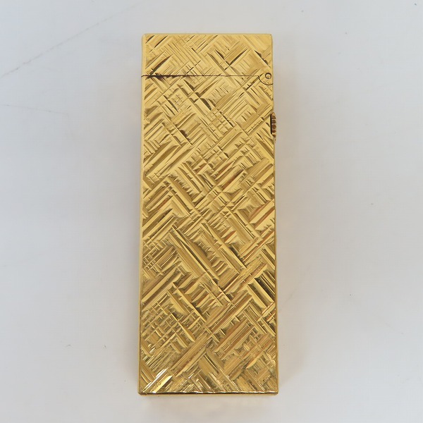 実際に弊社で買取させて頂いたdunhill/ダンヒル サイドローラーガスライター サテン ゴールドの画像 1枚目