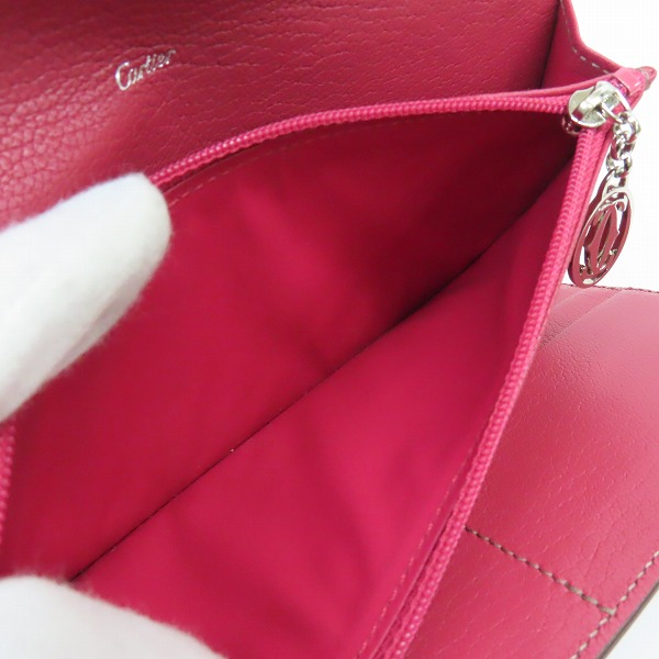 実際に弊社で買取させて頂いたCartier/カルティエ レディース コレクション/レ マスト マストライン レザー 三つ折り長財布の画像 6枚目