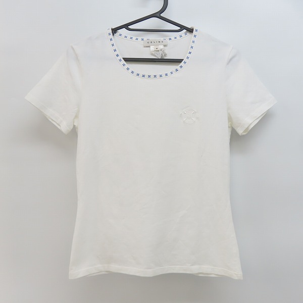 実際に弊社で買取させて頂いたCELINE/セリーヌ ロゴ刺繍Tシャツ/M