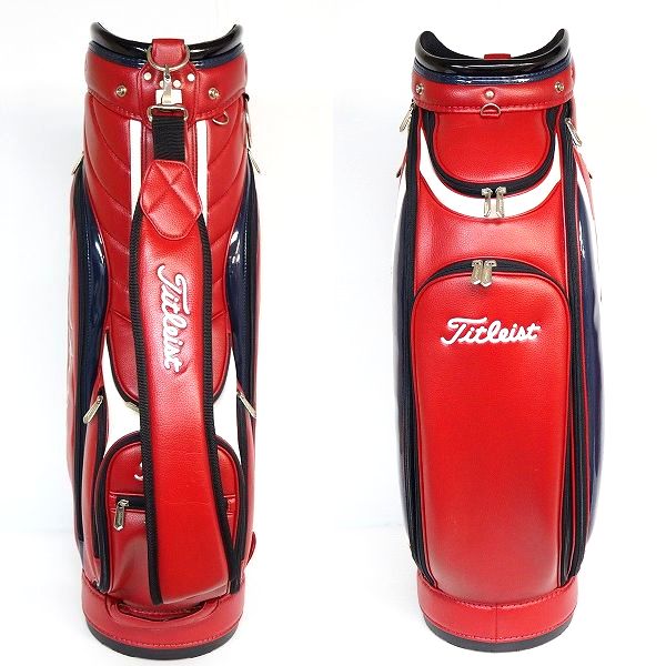 実際に弊社で買取させて頂いたTitleist/タイトリスト CB631 ゴルフ 9型 5分割キャディバッグ レッド の画像 2枚目