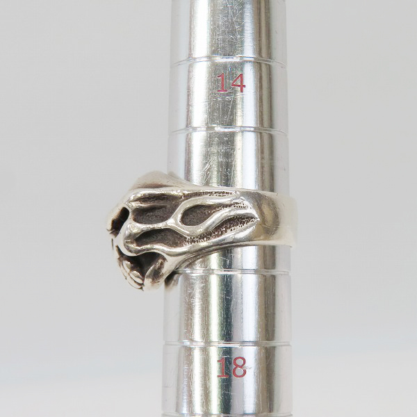 実際に弊社で買取させて頂いたTRAVIS WALKER/トラヴィスワーカー FULL THROTTLE RING スカル リング 15.5-17.5号の画像 9枚目