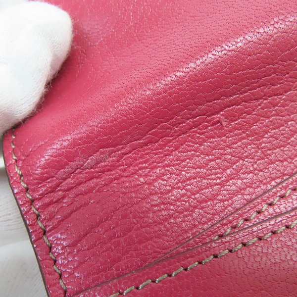 実際に弊社で買取させて頂いたCartier/カルティエ レディース コレクション/レ マスト マストライン レザー 三つ折り長財布の画像 8枚目