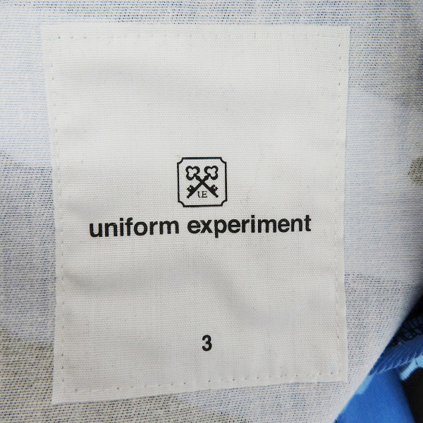 実際に弊社で買取させて頂いたuniform experiment/ユニフォームエクスペリメント CAMOUFLAGE STADIUM BLOUSON スタジャン UE-170014 ブルー系/3の画像 2枚目