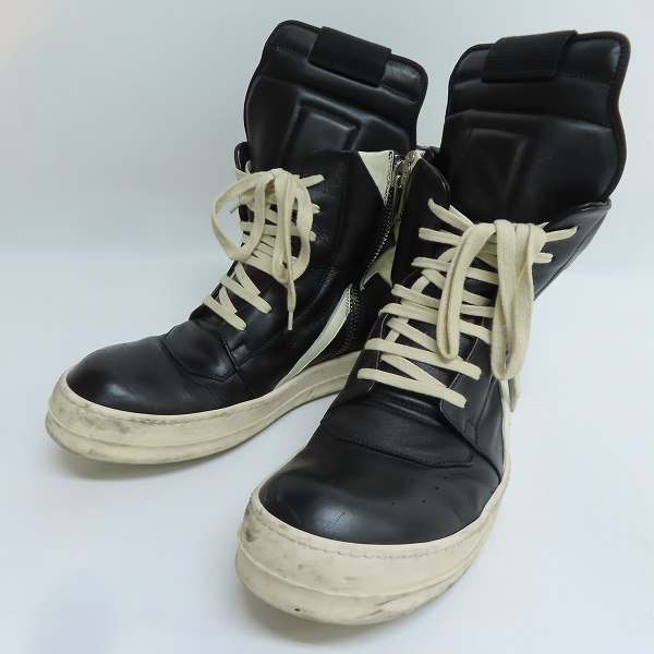 実際に弊社で買取させて頂いたRICK OWENS/リックオウエンス GEOBASKET ジオバスケット ハイカットスニーカー/43