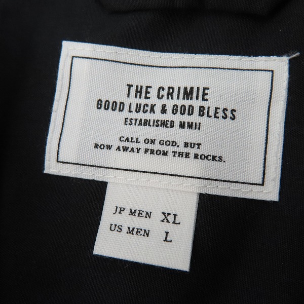 実際に弊社で買取させて頂いたCRIMIE/クライミー GLGB/GOOD LUCK&GOD BLESS TC STRETCH WORK SHIRT 半袖 ワークシャツ CR01-01K3-SH05/XLの画像 2枚目
