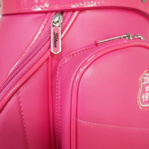 実際に弊社で買取させて頂いたTitleist/タイトリスト レディース ゴルフ 5分割キャディバッグ ピンクの画像 4枚目