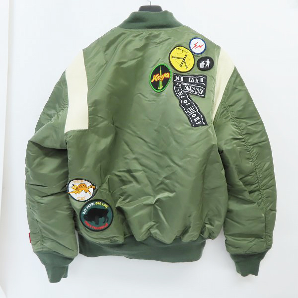 実際に弊社で買取させて頂いたSTUSSY×ALPHA×FRAGMENT DESIGN/ステューシー×アルファ×フラグメントデザイン MA-1 フライトジャケット/XLの画像 1枚目