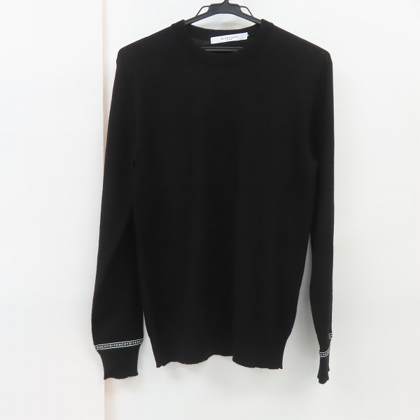 実際に弊社で買取させて頂いた【JPタグ】GIVENCHY/ジバンシィ 袖テープロゴ ウール クルーネックニット BM909N404X/S