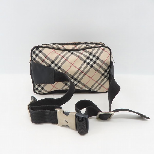 実際に弊社で買取させて頂いたBURBERRY/バーバリー ノバチェック ロゴ金具 ウエストポーチ/ボディバッグの画像 1枚目