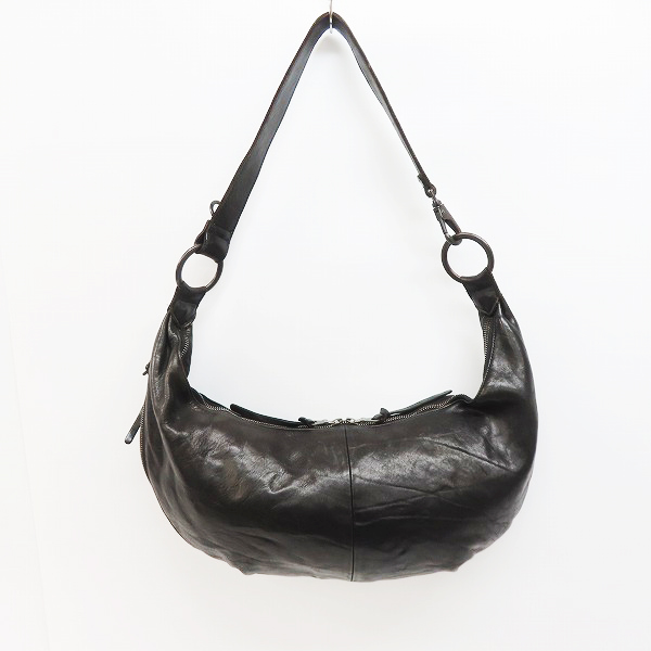 実際に弊社で買取させて頂いたBACKLASH/バックラッシュ レザー 三日月形ショルダーバッグ/バナナバッグの画像 0枚目
