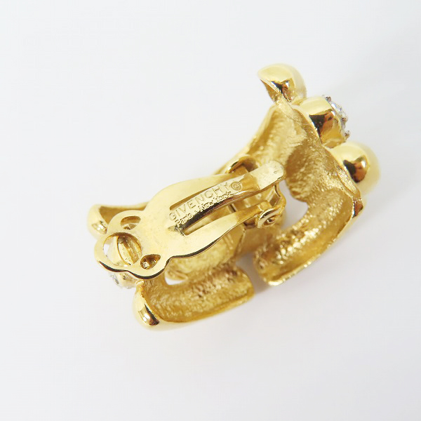 実際に弊社で買取させて頂いたGIVENCHY/ジバンシイ ストーン付き イヤリング ゴールド系の画像 2枚目