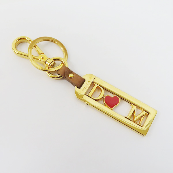 実際に弊社で買取させて頂いたPRADA/プラダ 着脱イニシャル入り キーリング