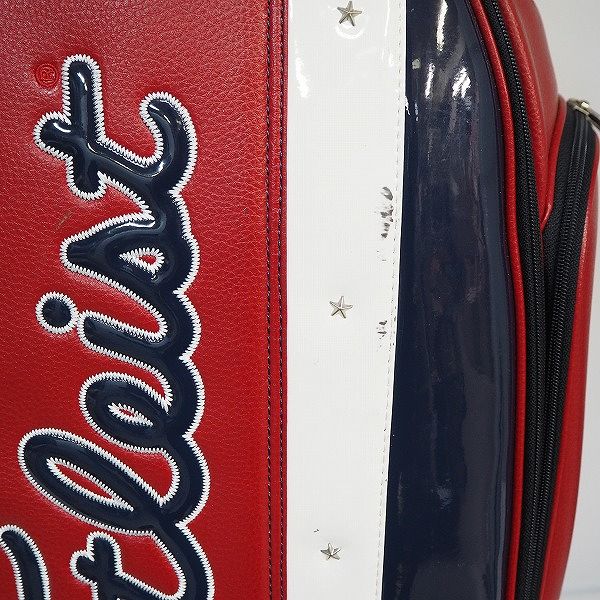 実際に弊社で買取させて頂いたTitleist/タイトリスト CB631 ゴルフ 9型 5分割キャディバッグ レッド の画像 6枚目