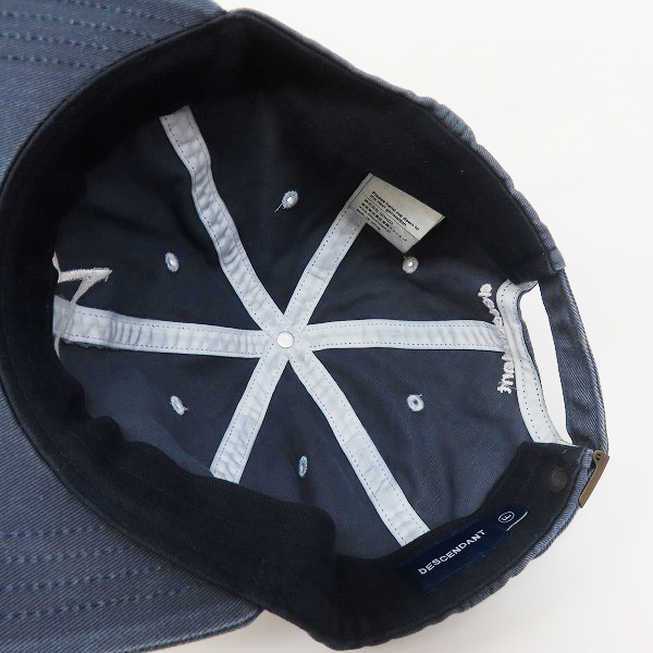 実際に弊社で買取させて頂いたDESCENDANT/ディセンダント ネイビー キャップ 帽子/Ｆの画像 4枚目