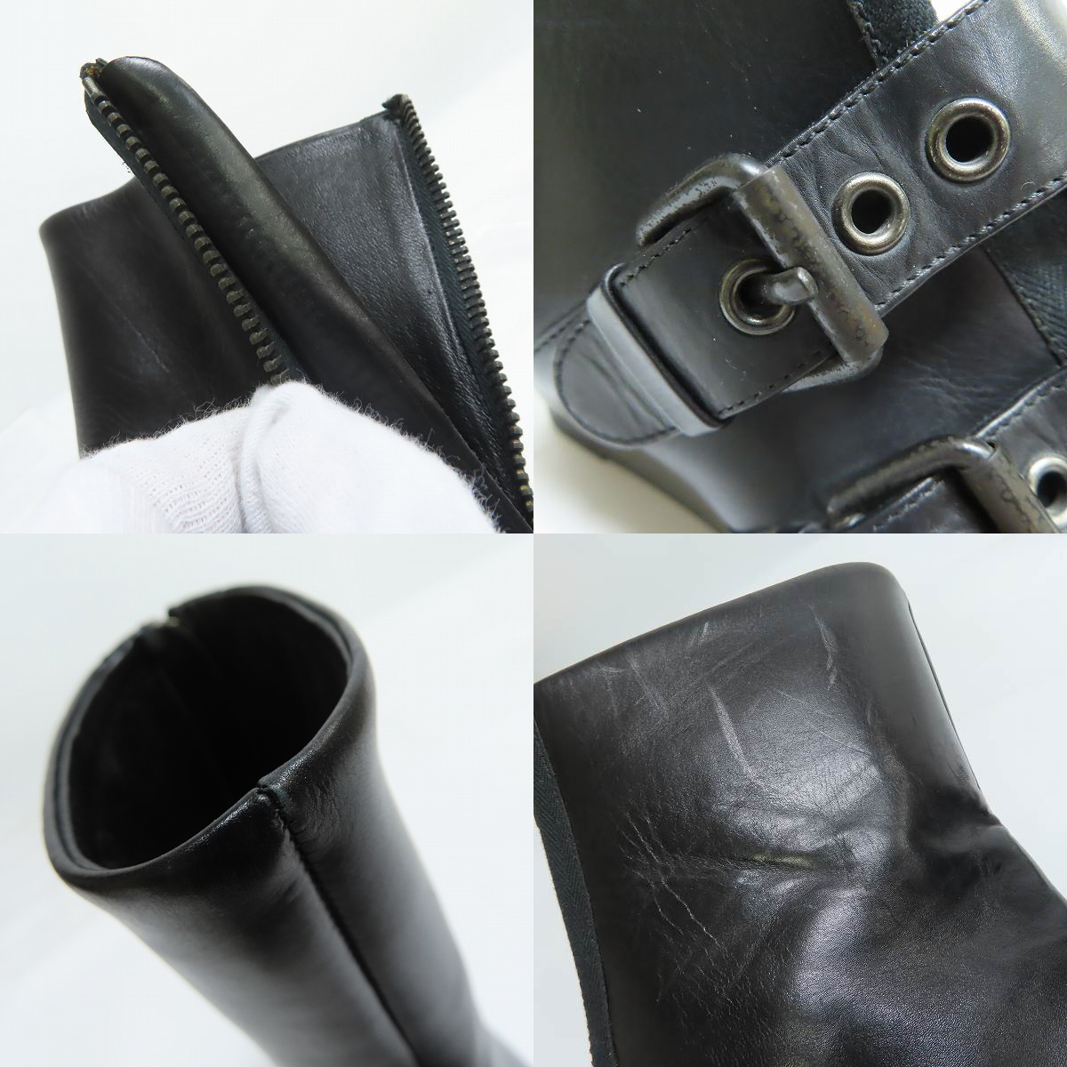 実際に弊社で買取させて頂いたHELMUT LANG/ヘルムートラング ウェッジソール ブーツ/37.5の画像 7枚目